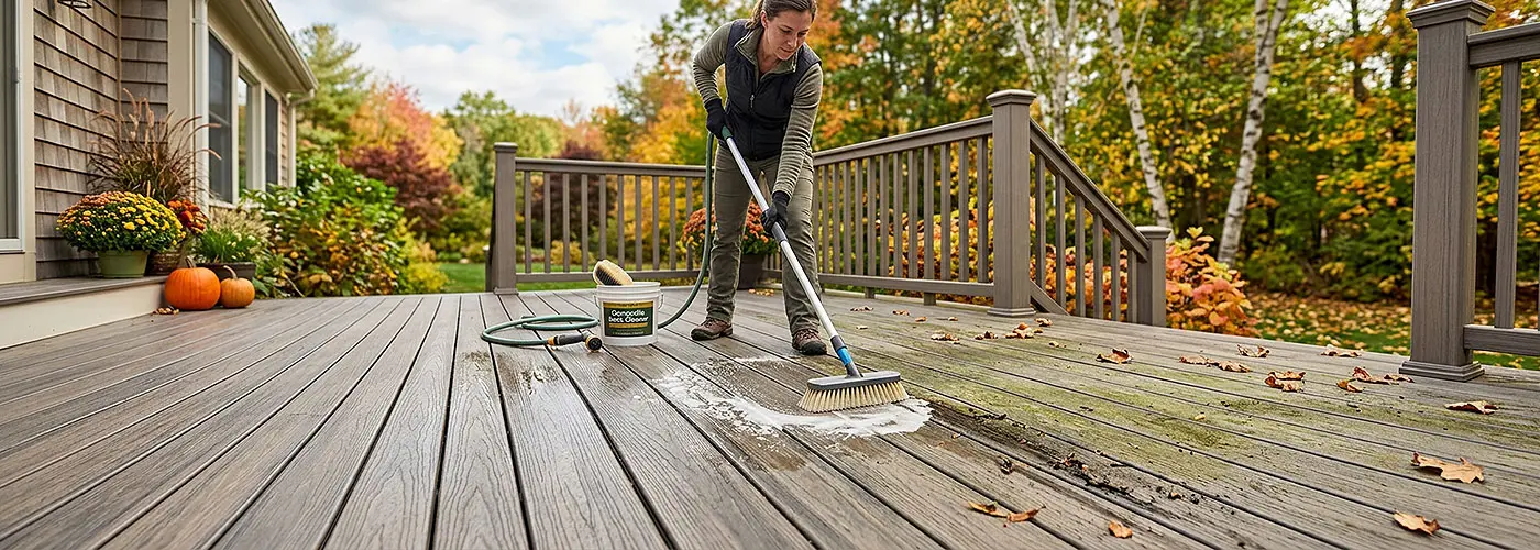 How to clean a composite deck before the season ends