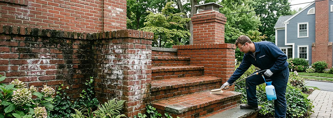 How to clean brick walls, steps, and chimneys the right way