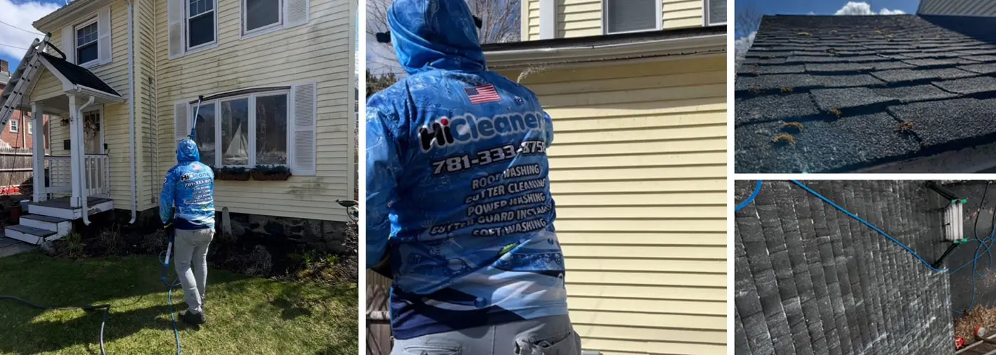 Professional Exterior House Washing with Soap and Solution in Abington, MA