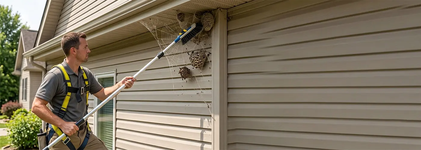 Spider webs and insect nests: How house washing keeps pests away