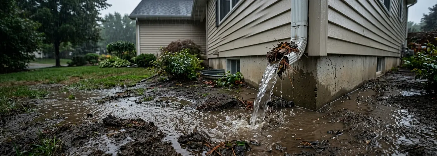 The hidden cost of clogged downspouts: Foundation damage explained