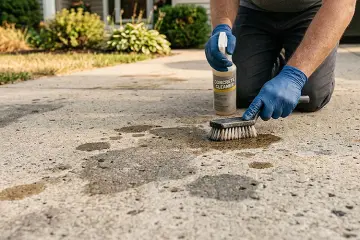 How to remove oil stains from a driveway after a long summer - HiCleaners How to remove oil stains from a driveway after a long summer