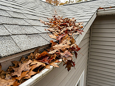 Clogged gutters heading into winter