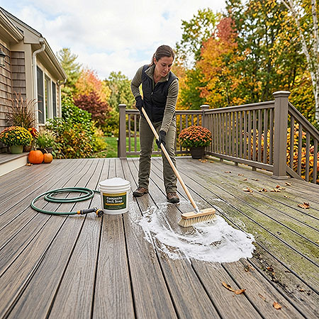 Clean the deck step by step